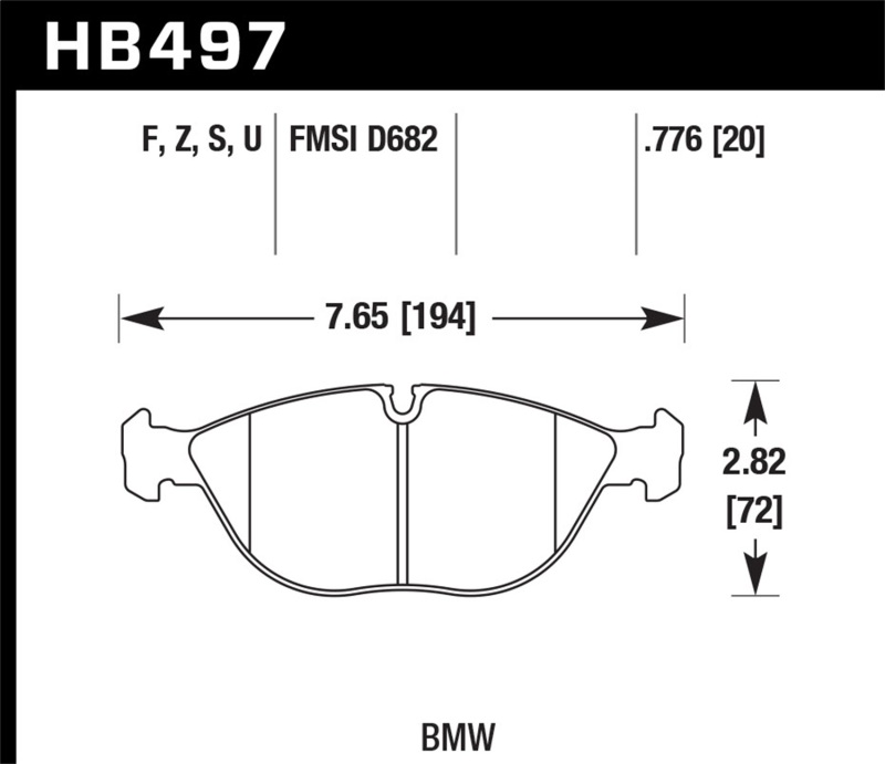 Mercedes-Benz S500 Brake Pad Sets - Front - Hawk Performance - DTC-60 - `05-`06